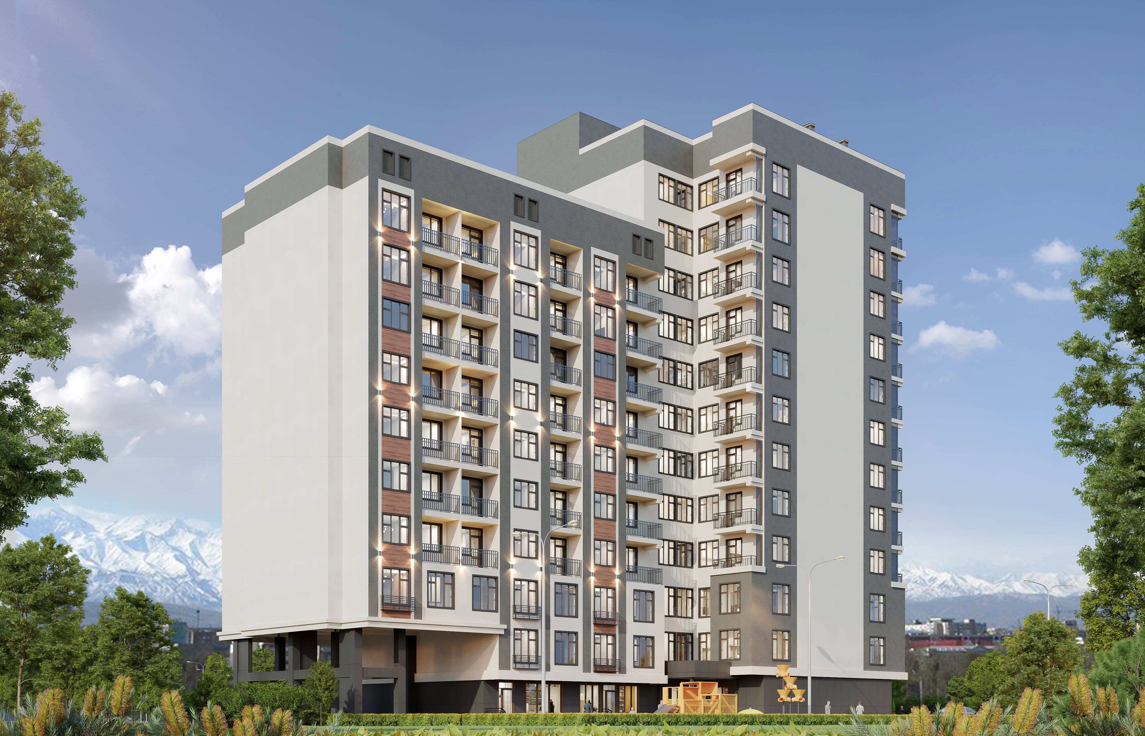 Продажа квартир, домов, участков, офисов - Элитка, 2 ком, 61 м2, этаж 9/11,  ж/к Prima construction, Сост: Сдан ПСО - Агентство недвижимости в Бишкеке  